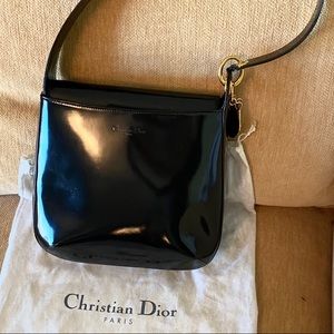 Vintage Christian Dior shoulder bag black